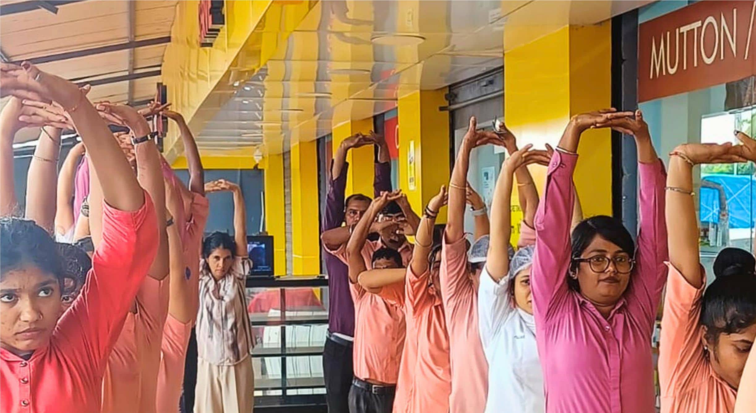 Healthy interactive Yoga session at Magsons