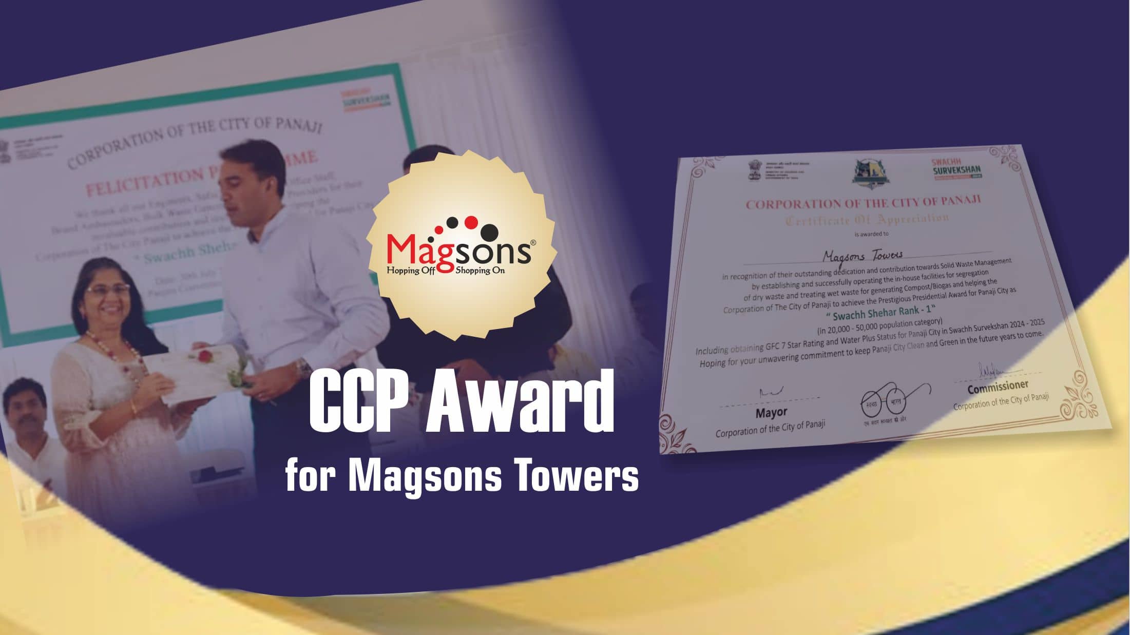 CCP Award for Magsons Towers